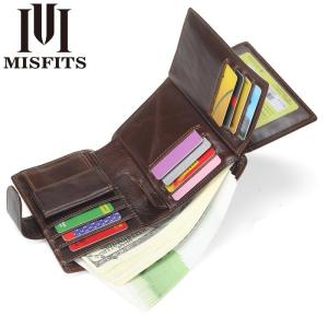 Men Wallets Genuine Leather Brand Short Wallet With Coin Pocket Cow Leather Casual Male Purse Card Holder