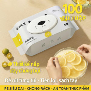Màng Bọc Bảo Quản Thực Phẩm 100 Cái Chất Liệu PE Dày Dặn Túi Bọc Đồ Ăn Thiết Kế Dạng Rút Nắp Đậy Kín Tiện Lợi Dễ Dùng TIDO TIDO