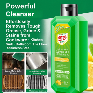 Multifunctional Cleanser Heavy Duty Stain & Grease Remover No-Hurt Hands Kitchen Bathroom Tiles Floors Mild Formula