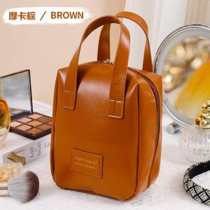 Túi đựng mỹ phẩm du lịch nhiều ngăn Light Travel - Túi đựng đồ skincare đồ trang điểm có quai xách da PU chống nước