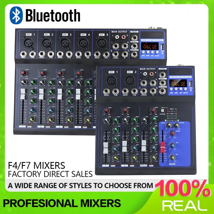 Aibedo 4 7 channel audio mixer bluetooth usb mixersaluran antaramuka