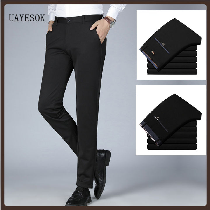 Office Pants Dress Trousers Straight Leg Casual Work Business
