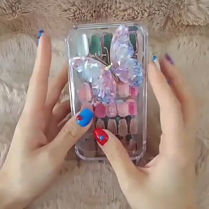 3-Fold Press On Nail Storage Box Clear Organizer Case Large Capacity Portable Nail Tips Display Case Manicure 美甲穿戴甲收纳盒透明