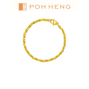 Poh Heng Jewellery 24K Pisces Link Chain Bracelet in Yellow Gold[Price By Weight]