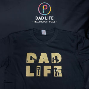 Dad Life Happy Fathers Day T-shirt Custom Name/Nama/Text Birthday Gifts For Him Husband Papa Tee Baju