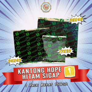 Kantong Plastik Kresek HD Hitam Ekonomis 150 gr ukuran 17 / 24 / 28