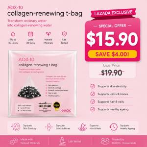 AOX-10 (Antioxidants) Collagen Renewing T-Bag | Premium Daily Hydration for a Healthier You