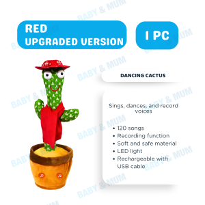 Interactive Dancing Cactus Toy with Singing Dancing & Recording | FREE USB Cable | SG LOCAL STOCK