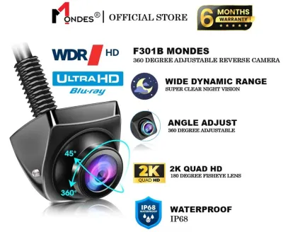 (MADE IN KOREA) 180° MONDES Ai WDR 2K 1080P 4 IN 1 Waterproof Super Night Vision AHD CVBS CCD Car Rear / Front View Reverse Backup Parking Camera