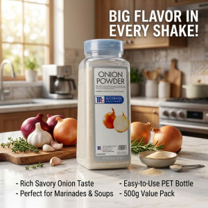 McCormick Onion Powder Special 500g PET Bottle - Rich Savory Onion Taste - Easy-to-Use PET Bottle - Perfect for Marinades & Soups - 500g Value Pack