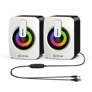 Mini Computer Speaker RGB Speaker Desktop Gaming Speaker USB Powered Surround Stereo For PC/Laptops/Tablet Phone
