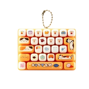 MNTT 26 Key Decompression Button Toy Creative Style Cute Design Keyboard Keychain Keychain Bag Hanging Ornament keyboard Pendant Children Use