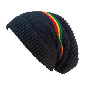 Knitted Beanies Hat Reggae Music Lover for School Teens Hat Multicolored Skull Hat for Reggae Enthusiasts