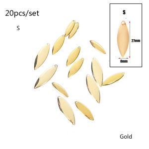 INNICE 20pcs Rotate Sequin Vibration Metal WillowMetal VIB Lure Blades Fishing Attractor Spinner