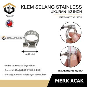 Hose Clamp Klem Selang Stainless Utk Selang Kompor Selang Air