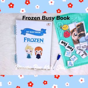 ［Ready Stock] Frozen Busy Book + Free Plastic File & Marker Pen安静书送文件夹＋马克笔 Montessori Kids Buku Montessori Education