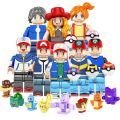 Monste Digimon Adventure Pikachu Pocket Ash Ketchum Misty Calem Anime Cartoon Mini Building Blocks Figure Toys Kids Gift. 