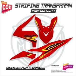 SYTRIPING VARIASI TRANSPARAN HONDA BEAT DELUX STICKER CUSTOM SIMPEL RACING 2019