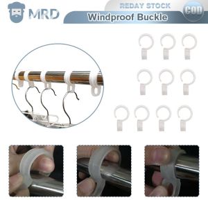 10PCS Transparent Universal WindProof Hanger Hook Anti Slip Clothes Hanger Clip Non Slip Laundry Hanger Buckle For Laundry Drying For 17-25mm Rod