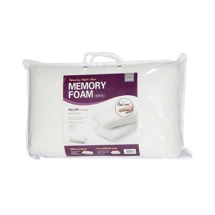 Gối Memory foam 50D, hình dáng thường 500*300*100mm, trọng lượng 500g - White HLW112