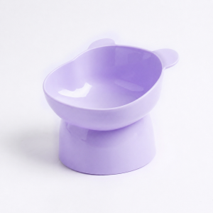 BEAR BOWL - Tempat Makan Anjing Kucing Besar - Bear Shaped High Raised Food Bowl - Mangkok Hewan Model Telinga Beruang - Wadah Makan Anjing Kucing/Anabul