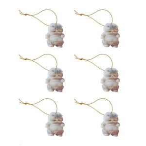 Adorable Car Mirror Charm Acrylic Craft Small Hanging Decors Lovely Animal Shape Vehicle Hanging Decoration for Auto