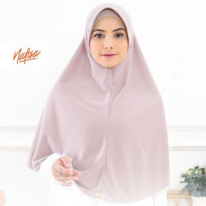 Nafisa Asha Premium | Hijab Instan Bergo Pet Antem | Jilbab Kain kaos super DOUBLE NIT Jumbo