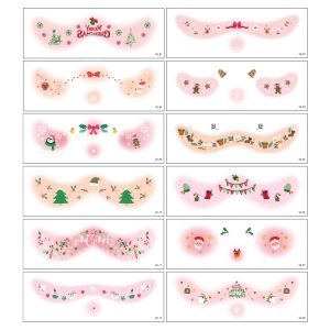Sticker Hình Xăm Dán Mặt Công Chúa / Giáng Sinh Noel - Trang Trí Makeup Lễ Hội Họa Tiết Santa