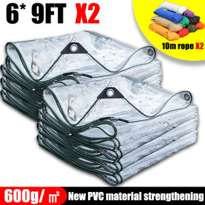 【Durble for 40 years】DELILAH Transparent Trapal Waterproof Makapal Heavy Duty Waterproof On Both Sides Thicken Tear-resistant Multiple Size Trapal Makapal For Trucks Tarpaulin PVC Trapal Waterproof Makapal Waterproof Makapal Rainproof Cloth