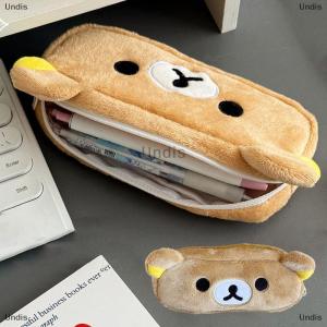 [COD] Undis Cute Cartoon Easy Bear Plush Pencil Bag Large Capacity Stationery Storage Bag Gifts