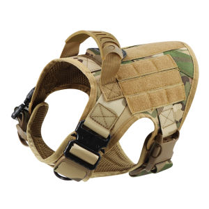 Military Large Dog Harness Leash Collar Molle Pouches Pet Training Vest Tactical German Shepherd Harnesses Dogs Accessories2026