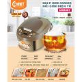 Nồi Cơm Điện COMET CM8087 Cao Cấp, Nồi Cơm Điện Đa Năng, Nhiều Chức Năng Khác Nhau Với Dung Tích 1,8 Lít Phù Hợp Với Gia Đình 2-6 Người,. 
