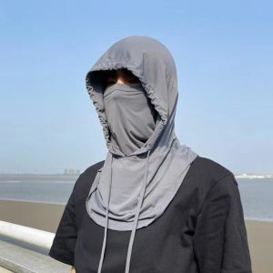 [BAZZAR] Balaclava Men Women Face Mask Sun/UV Protection Breathable Long Ice Silk Neck Covers for Cycling Motorcycle Fishing