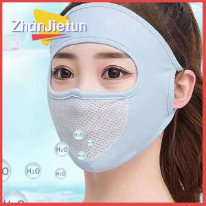 zhanjietun Mùa hè Băng lụa mặt Balaclava Full Bìa mùa hè mặt trời siêu UV bảo vệ mỏng