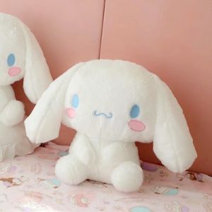 Sanrio Cartoon Anime Figure Japanese Cute Cinnamoroll Teddy Bear Big Eared Dog Large Plush Sitting Doll Pillow Toys Children Birthday Gift