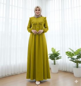 GAMIS CRINKLE AIRFLOW TERBARU KEKINIAN VIRAL / GAMIS POLOS LEBARAN MEWAH TERBARU