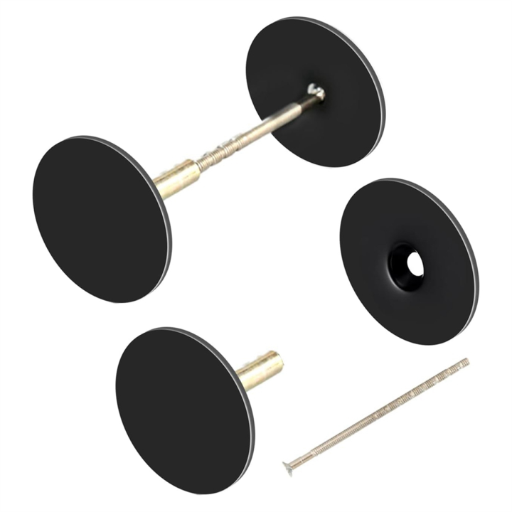 NAUBEA 1 Pack Door Hole Cover Plate Brushed Satin Nickel Deadbolt Cover Plate 2 5/8" Diameter Round Door Knob Hole Filler Plate, 1" And 1.5" Screws, Reinforcer Locks And Doors For Home