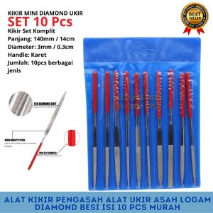 Alat Kikir Diamond 10 Pcs Mata Lurus Pengikir Flat Rata Files Alat Kikir 10 Pcs Stainless Steel