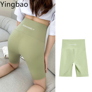 Yingbao Summer Yoga Women Shorts Biker Running High waist Ladies Sport five point leggings