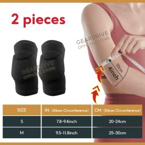 GEARDRIVE Professional Elbow Pads for Volleyball/Yoga Dancing Elbow Brace/Compression Elbow Pads Arm Brace Protector Volleyball Basketball Breathable Elbow Wraps