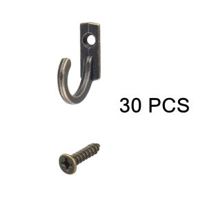 30Pcs Antique Wall Mounted Hook Robe Hook Key Holder Letter Rack Hanger Towel Hooks