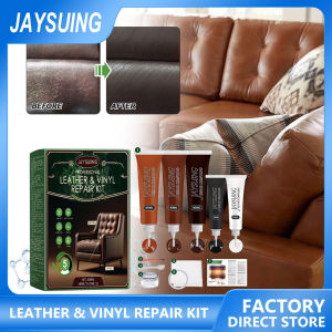 Jaysuing da sửa chữa Gel khôi phục Lustre tự làm da Bộ dụng cụ sửa chữa Vinyl da bổ sung dán cho da ghế xe hơi và bộ dụng cụ sửa chữa Vinyl-đồ nội thất đi văng ghế xe hơi sofa áo khoác ví thắt lưng giày chính hãng ngoại quan PU không dùng nhiệt