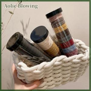 Aolie 20 Pieces Box Canned Towel Ring High Elastic Seamless Simple Solid Colors Hair Ring Ponytail Holder Hair Ropes Hair Accessories