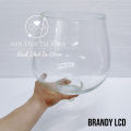 Bình Thủy Tinh Trồng Cây Thủy Sinh Dáng Ly To H32.5cm - Bể Cá Cảnh Brandy LCD Để Bàn Làm Việc Đẹp. 