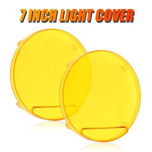 2pcs 7 Inch Amber Cover 9 Inch Amber Cover for Auxbeam 7inch/9inch LED Driving Lights Specific Model Round Offroad Lights