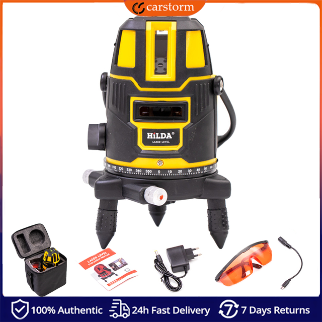 【carstorm】5 Line Red Beam Infrared Laser Level Meter Selfleveling