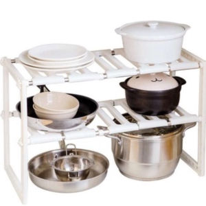 RAK PANCI BAWAH WASTAFEL BUMBU/SEPATU/BUKU 2 TINGKAT SERBAGUNA PANJANG PENDEK FLEXIBEL