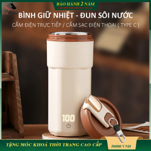 Bình đun nước giữ nhiệt Enrich life đa năng inox 304 có thể điều chỉnh nhiệt độ theo ý thích cổng sạc type C vô cùng tiện lợi. Bảo hành 2 năm lỗi đổi mới trong 7 ngày đầu nhận sản phẩm