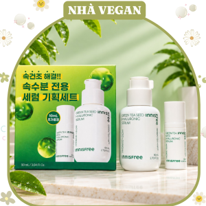 <Fullset 80ml + 10ml> SERUM DƯỠNG ẨM SÂU INNISFREE GREEN TEA SEED HYALURONIC