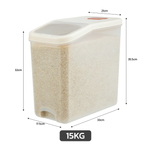 ถังใส่ข้าวสาร ถังเก็บข้าวสาร กล่องกันแมลง Rice storage สำหรับใส่ข้าวสาร อาหารแห้ง มีฝาปิดกันฝุ่น กันแมลง  7.5kg. 10kg. 15kg. Aliz Selection